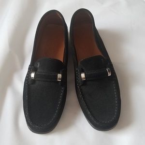 TODS Black Suede Classic Womens Loafers Size 6.5